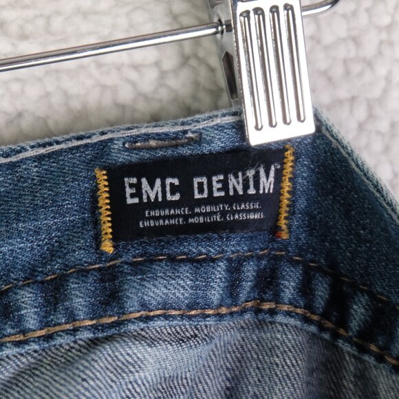 Silver Jeans Mens 34X32 Zac Relaxed Fit Straight Stone Wash Flap Pockets Retro - Picture 10 of 12